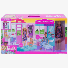 Barbie doll with furniture set